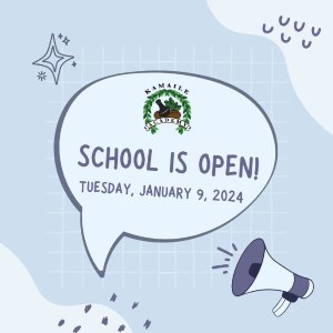School is Open!